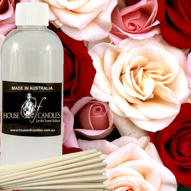 Fresh Roses Diffuser Fragrance Oil Refill Air Freshener & Reeds