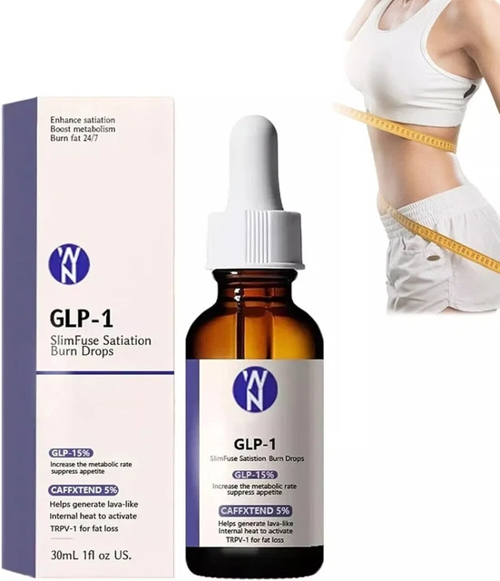 Weight Loss GLP-1 Fat Burner Drops - 30ml Slimming & Diet Supplement Drops  Glp1 Supplement