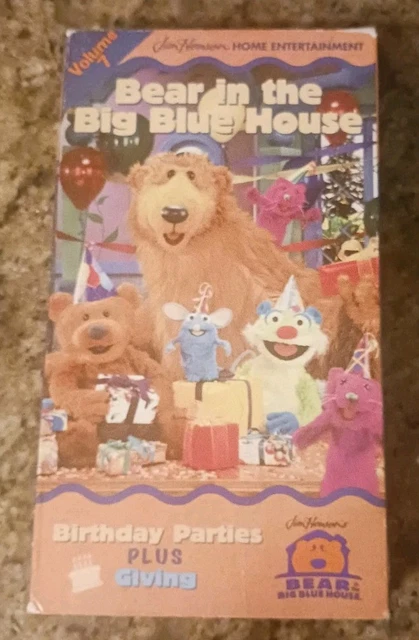 BEAR IN THE Big Blue House Volume 7 VHS 1999 Birthday Parties Giving bear-in-the-big-blue-house-volume-7-vhs-1999-birthday-parties-giving