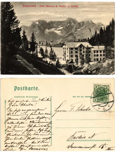 CPA AK AMPEZZOTAL - Hotel MISURINA de Vecellio col Sorapis ITALY (395014)