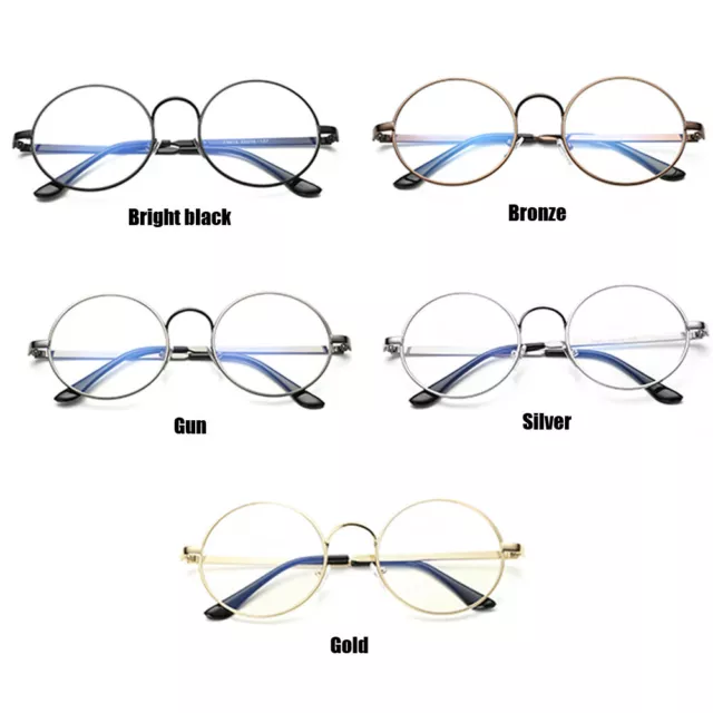 Blue Light Filter Glasses Anti-radiation Clear Lens Retro Round Frame Unisex New