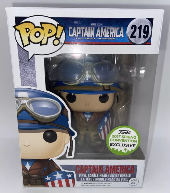 Funko Pop Wwii Captain America Steve Rogers 219 Authentic Exclusive Eccc 2017