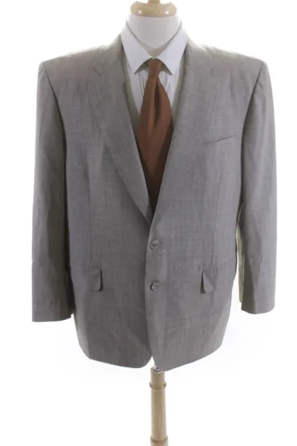 Ermenegildo Zegna Mens Two Button Suit Blazer Jacket Beige Chest Size 42