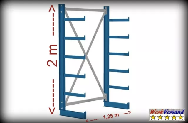 Schwerlastregal Langgutregal Kragarmregal wie Bild  Regal metallregal Lagerregal