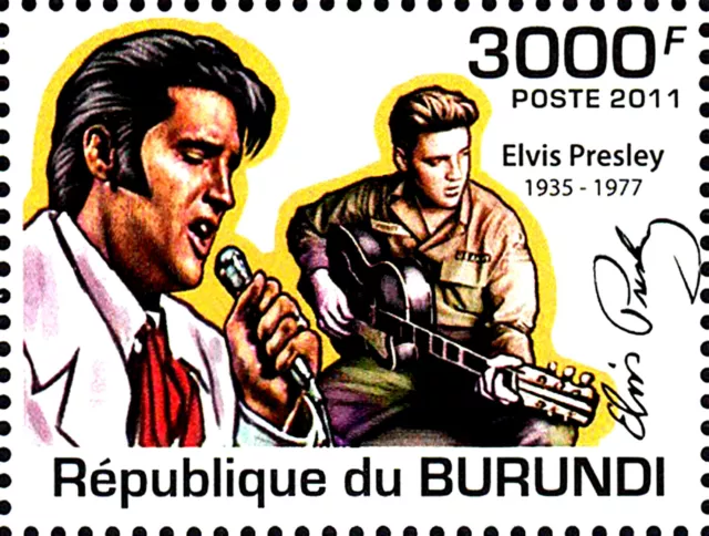 Burundi postfrisch MNH Elvis Presley Sänger Usa Musik Schauspieler Tv Kino / 785