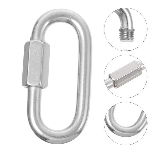 10 pz anello di collegamento acciaio inossidabile connettore catena Quick-Link