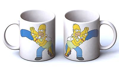 Desconocido Tazza coppia Simpsons Tazza in ceramica da caffè Homer Y Marge San Valentino 