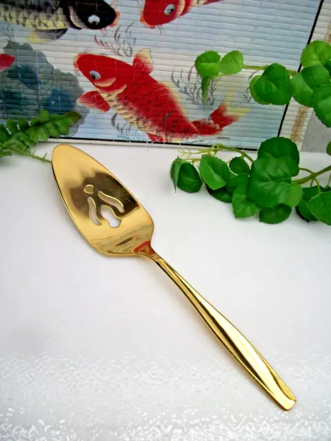 Rogers Cutlery GOLDEN MODERN LIVING  Stainless Pie Cake Dessert or Pastry Server