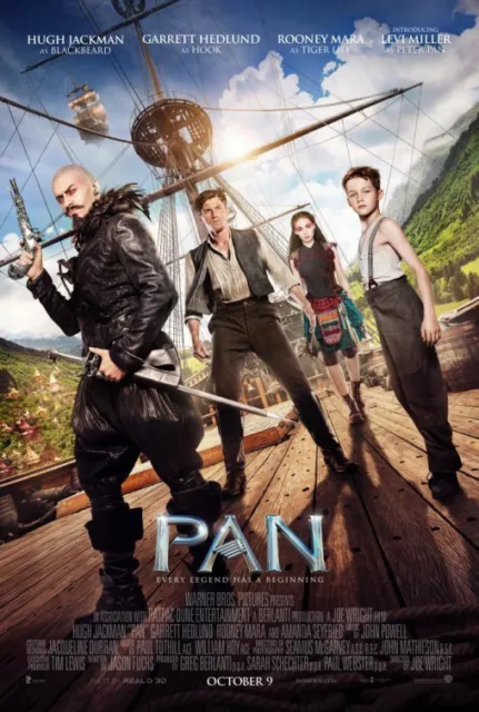 Pan - original DS movie poster - 27x40 D/S Hugh Jackman FINAL