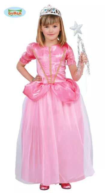 Costume Carnevale Principessa Del Ballo Vestito Guirca Bambina Colore Rosa