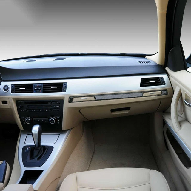 CARBON FIBER CAR Dashboard Copilot Cup Holder Trim Sticker For BMW E90