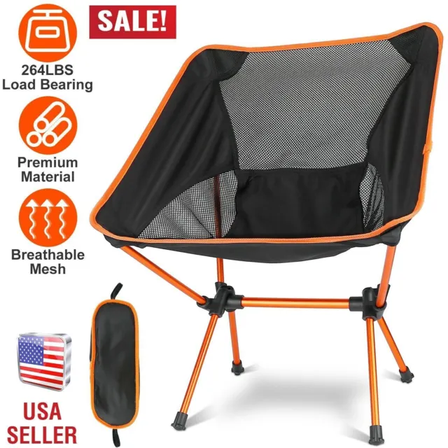 Ultralight Portable Backpacking Camping Chair Foldable Outdoor  Fishing Chair