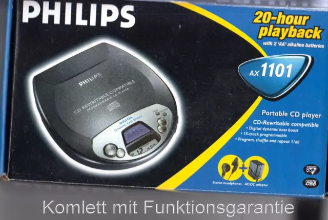 Philips 20-hour WALKMAN#CD player AX1101#EMBALAJE ORIGINAL#Garantía de funcionamiento