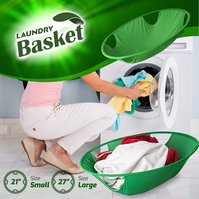 Large Foldable Laundry Washing Clothes Storage Bag Hamper Basket Bin Organiser