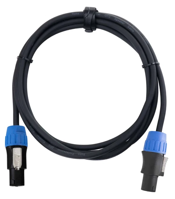 Lot De 2 Câbles Haut-Parleur Speakon Vers Nu 6 M – Câble Pro 2,5 Mm² Pour Sono, Enceintes, Connectique Audio