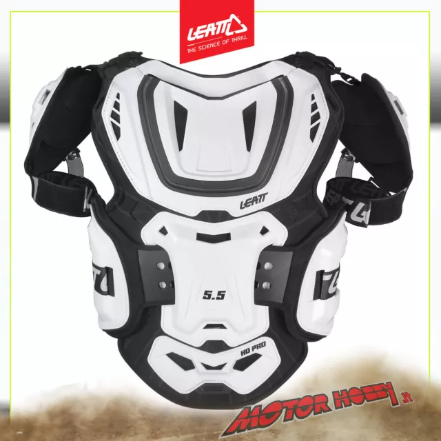 Pettorina Cross Enduro Mtb Leatt Chest Protector 5.5 Pro Hd Livello 2 Fmi Bianco 2