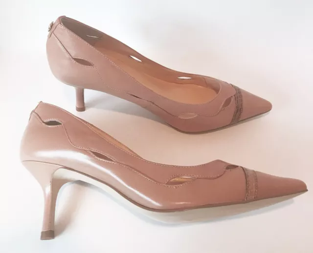 IVANKA TRUMP Imina Nude Beige Genuine Leather Heel Pumps US 8.5 M