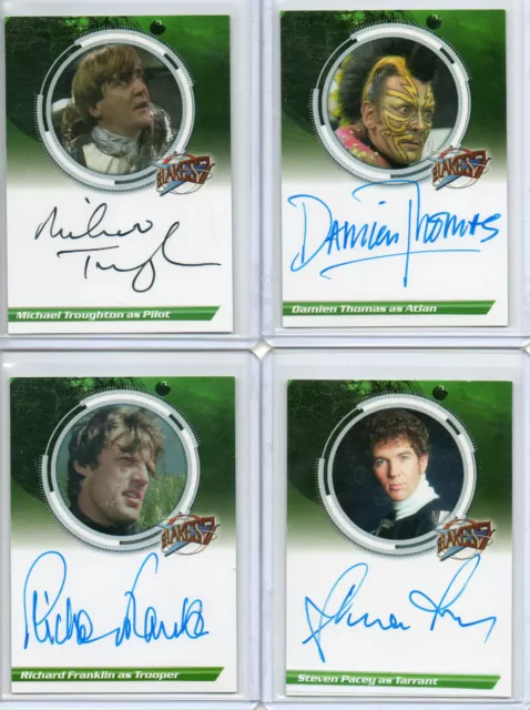 Blakes 7 Series One & Two Autograph Costume & Printing Plate Card Selection NM