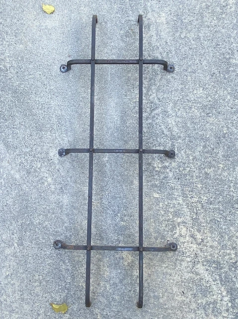 Architectural Salvage Iron Window Grille 39x16 1920s Reclaimed Spanish Tudor