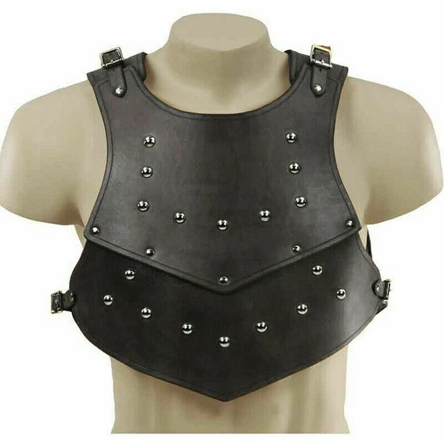 MEDIEVAL GLADIATOR LEATHER Cuirass Chest Armor Viking Costume Vest Larp