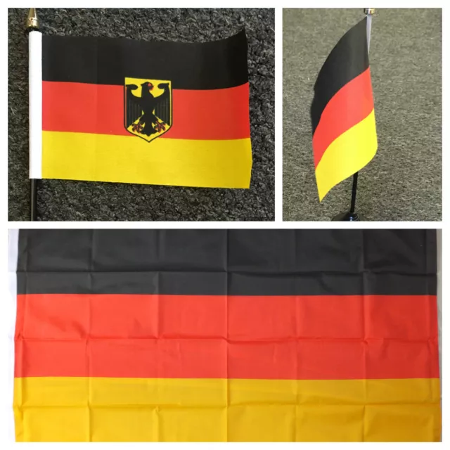 German Hand Table Flag Germany Berlin Munich Football 5x3 Bunting Deutschland bn