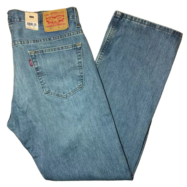 LEVIS 569 MENS Jeans Size 36x30 Loose Straight Distressed Blue