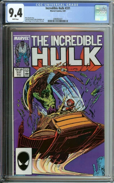 Incredible Hulk #331 Cgc 9.4 White Pages // Steve Geiger & Jim Sanders Iii Cover