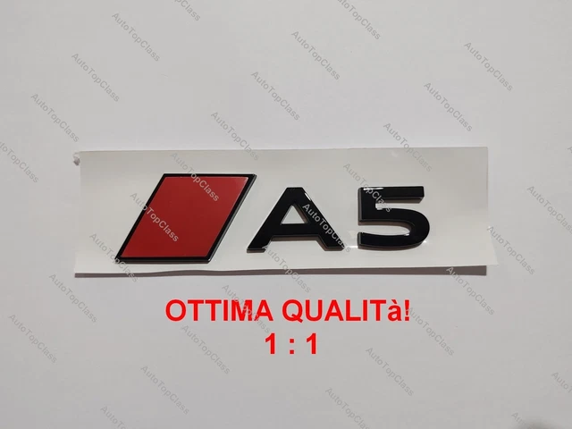 LOGO POSTERIORE AUDI Nero Lucido 192mm, A1 A3 A4 A5 Q3 TT, STEMMA - Foto 13