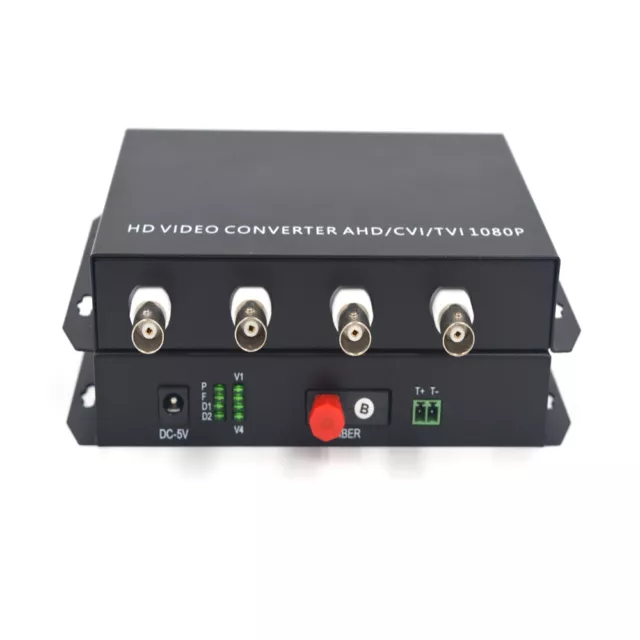 1080P HD 4 channels Video to Fiber Optical Media Converters TVI CVI HD CCTV FC