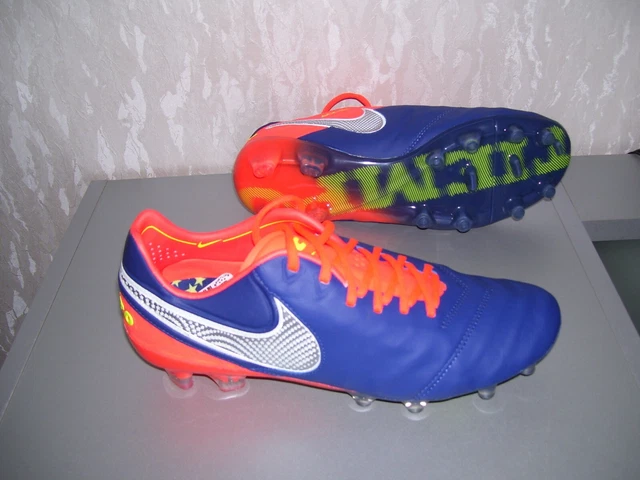 Nike Tiempo Legend VI FG Fussballschuhe Leder ACC blau Grösse EUR 41 US 8 neu