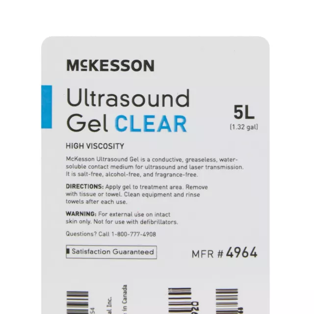 McKesson Ultrasound Gel Clear 5 Liter Jug 4964 (1 Each) 3