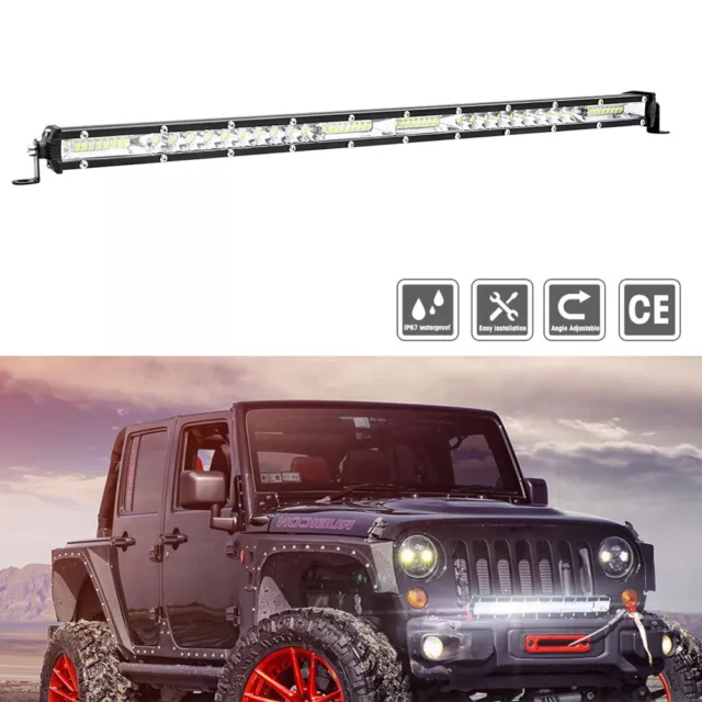 UK Slim Flood LED Bar 120W Arbeitsleuchte für Auto 4x4 LKW ATV SUV Boot (20 Zoll) 3