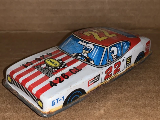 VINTAGE JAPAN TIN Litho Friction Toy Race Car (Lot 22tt) $24.99 - PicClick