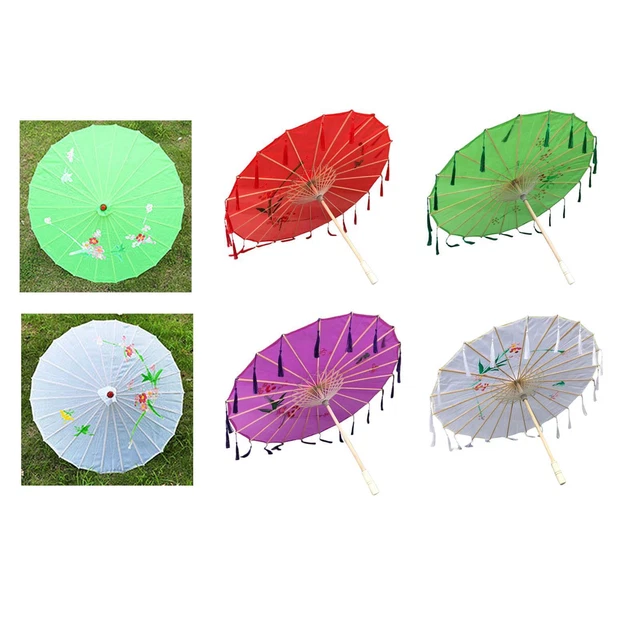 Parasol Papier Huilé Chinois Fleur De Prunier 60 Cm - Parapluie Danse Photobooth Mariage Asiatique