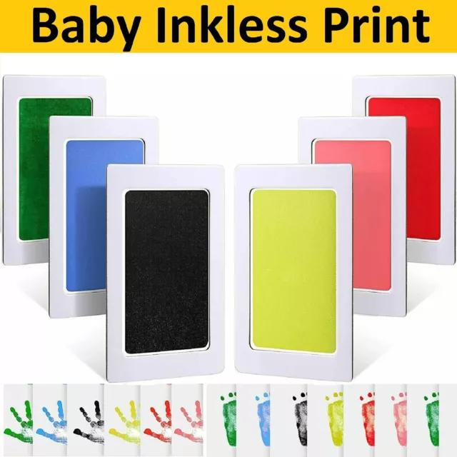 Newborn Footprint Handprint Safe Foot Hand Baby Inkless Print Kit Wipe Paw Gifts