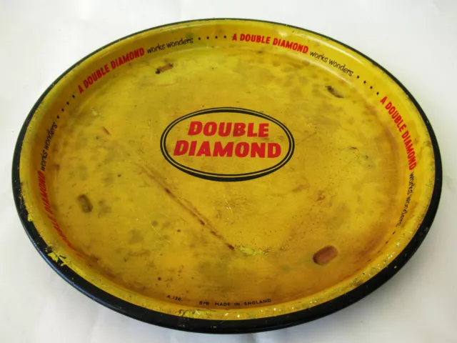 Double Diamond Works Wonders Beer Vintage Advertising Tin Tray Advertisement F " 3