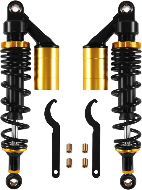 Pair Of Rear Shock Absorbers – Fits Kawasaki KE175 1976-1983 (400mm, Black)