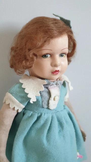 Poupée Ancienne Lenci/Raynal 52 Cm – Feutrine, Vintage
