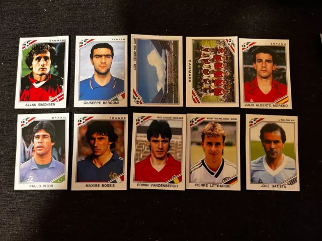 Lot 10 Stickers Panini World Cup Mexico 86 Recuperation Removed Tbe Lot 5