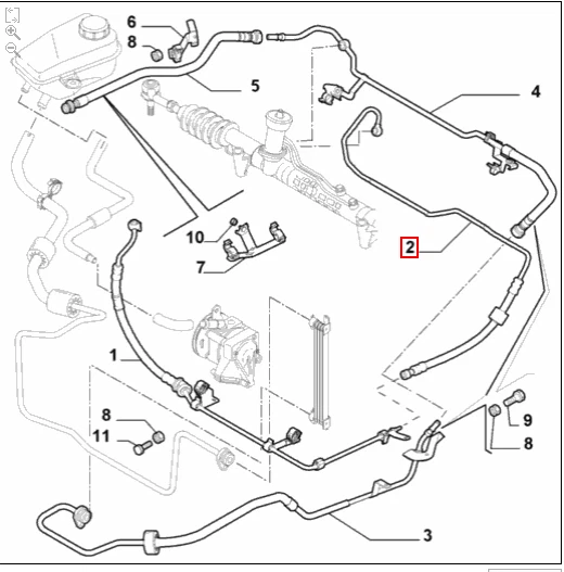 GENUINE BRAND NEW Alfa Romeo 159 / Brera & Spider Power Steering Pipe