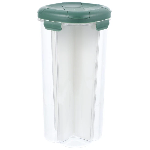 Scatole Per Snack Con Coperchio - 4 Pezzi Impilabili, Scomparti Separati, Portamerenda Per Frutta E Noci