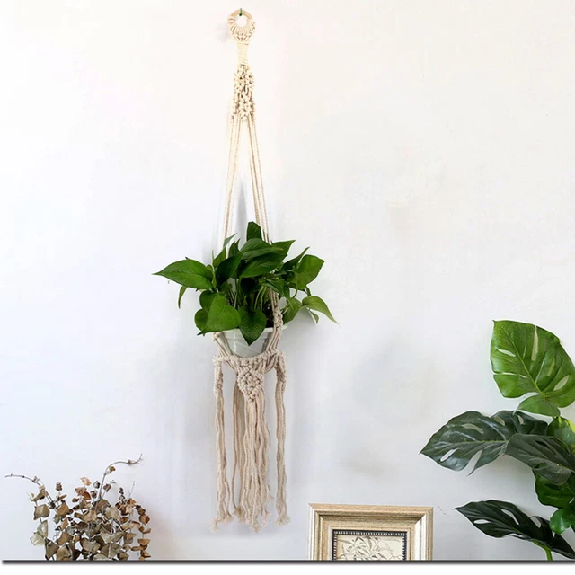 110 cm Pflanzen Aufhänger Blumentopf Pflanze Korb Halter für Indoor Outdo