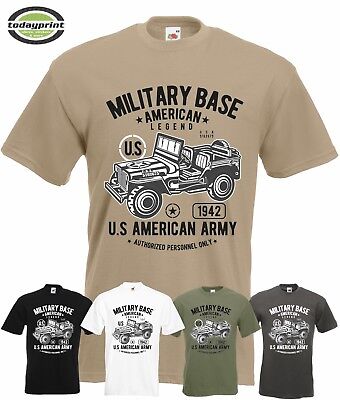 T SHIRT Military Base American Legend, esercito USA, 1942, militare, esercito, 2ww