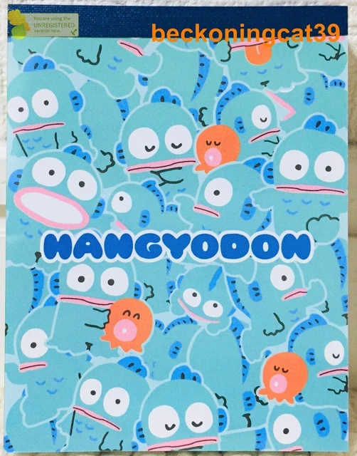 Mini blocco note Sanrio Character Hangyodon 100 Octopus Sayuri 2023 MADE IN...