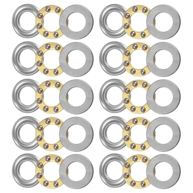 10PCS Yellow Thrust Ball Bearing Sliver Bearing Steel Flat Thrust Ball  Home