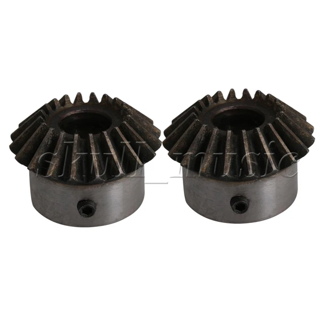 2PC Steel 2 Mould 20T 14mm Hole Dia Bevel Gear for Mechanical Accessory