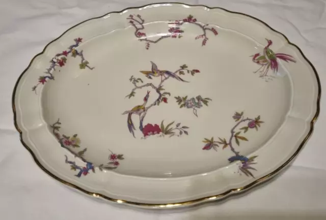 Joli plat ovale en porcelaine de Limoges BERNARDAUD Modèle CHANTILLY