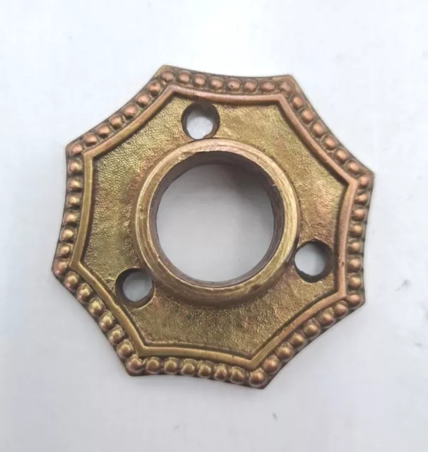 Vintage Brass Door Knob Rosette Victorian Fancy Door Hardware