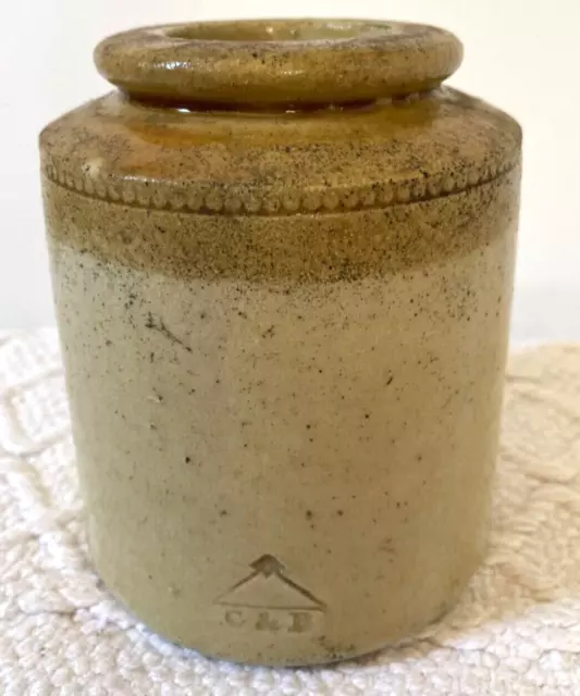 RARE FIND Antique Stoneware Salt Glazed Jar GEORGE SKEY Tamworth