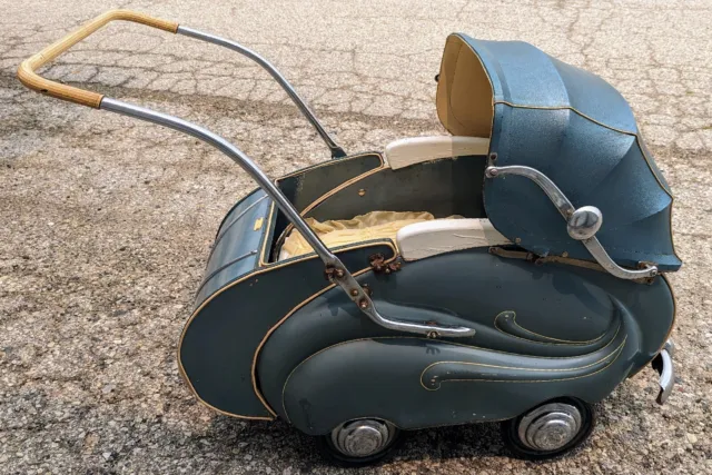 1950s Hecker Pram VW Inspired Car Baby Buggy RARE EUC LOCAL PICKUP ONLY